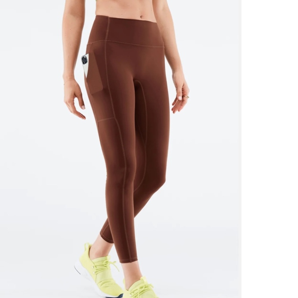 Fabletics Trinity High-Waisted Utility Leggings M/8 in Brown